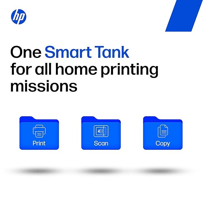 HP Smart Tank 580 All-in-One WiFi Colour Printer | 1 Extra Black Ink Bottle | 1+1 Year Extended Warranty on Registration| Up to 8000 Black & 6000 Colour Prints I Print,Scan & Copy for Office/Home - Image 6