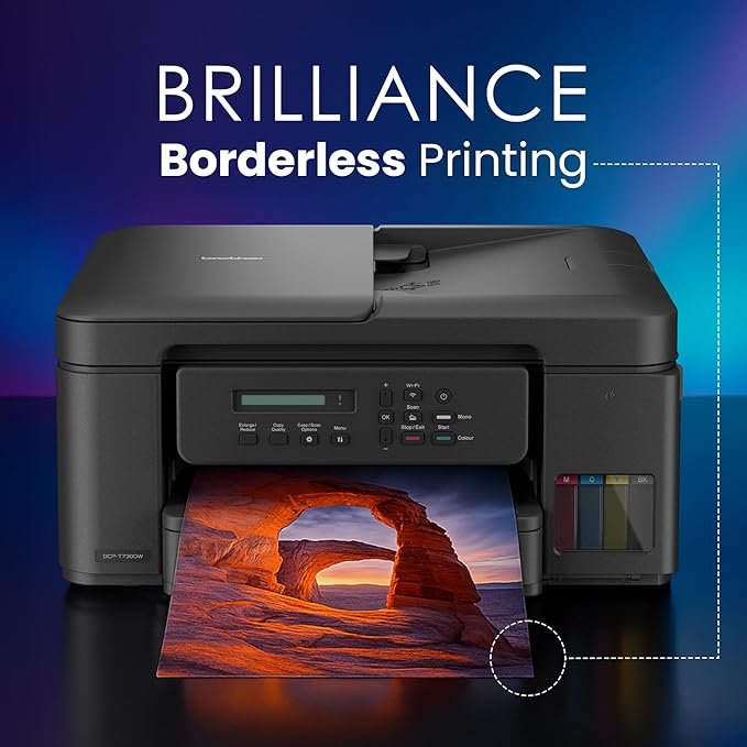 Brother Ink Tank DCP-T730DW (New Launch) WIFI Auto Duplex Color Multifunction Printer (Print Scan Copy), ADF, Print Upto 15K Pages Black & 5K in Color Each for(CMY), Extra Black Ink, Free Installation - Image 6