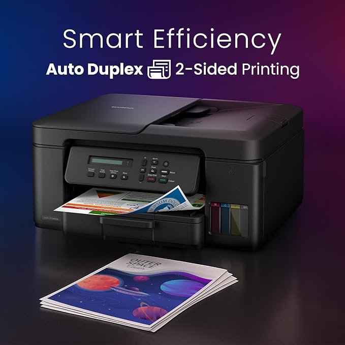 Brother Ink Tank DCP-T730DW (New Launch) WIFI Auto Duplex Color Multifunction Printer (Print Scan Copy), ADF, Print Upto 15K Pages Black & 5K in Color Each for(CMY), Extra Black Ink, Free Installation - Image 5