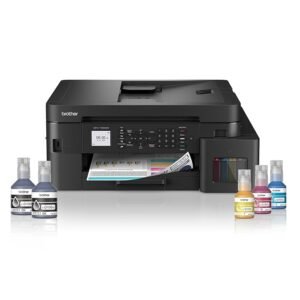 Brother Ink Tank MFC-T930DW New Launch (Print Scan Copy Fax) WiFi Auto Duplex, ADF Printer, 128 MB, Print Pages Upto 15K in Black & 5K in Color Each (CMY) Get Extra Black Ink Bottle, Free Installation