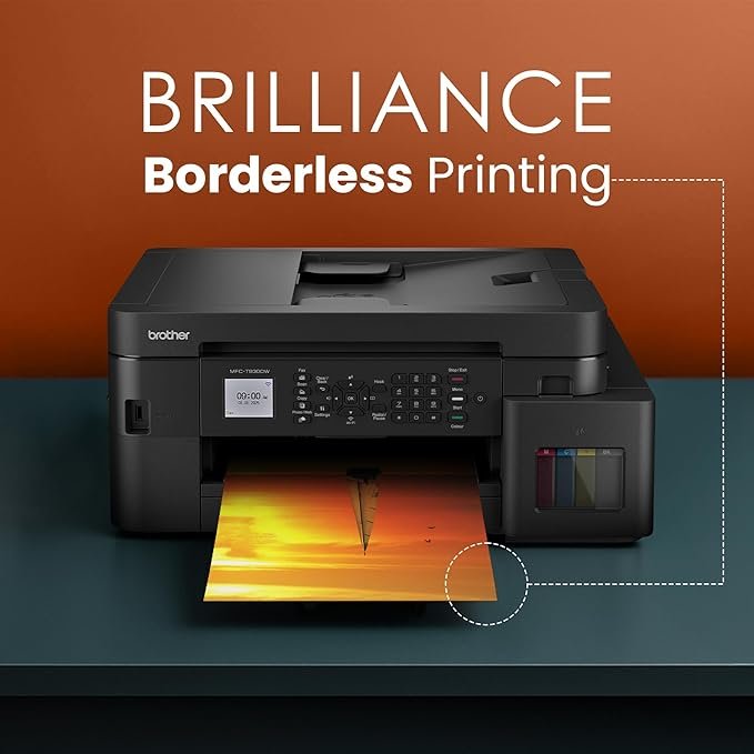 Brother Ink Tank MFC-T930DW New Launch (Print Scan Copy Fax) WiFi Auto Duplex, ADF Printer, 128 MB, Print Pages Upto 15K in Black & 5K in Color Each (CMY) Get Extra Black Ink Bottle, Free Installation - Image 6